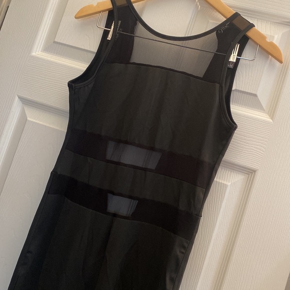 CBR black stretch jumpsuit size S-M NWT Back Zip Closure Mesh Details Curve - Picture 9 of 16